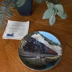 Classic American Trains collectible plate by Jim Deneen